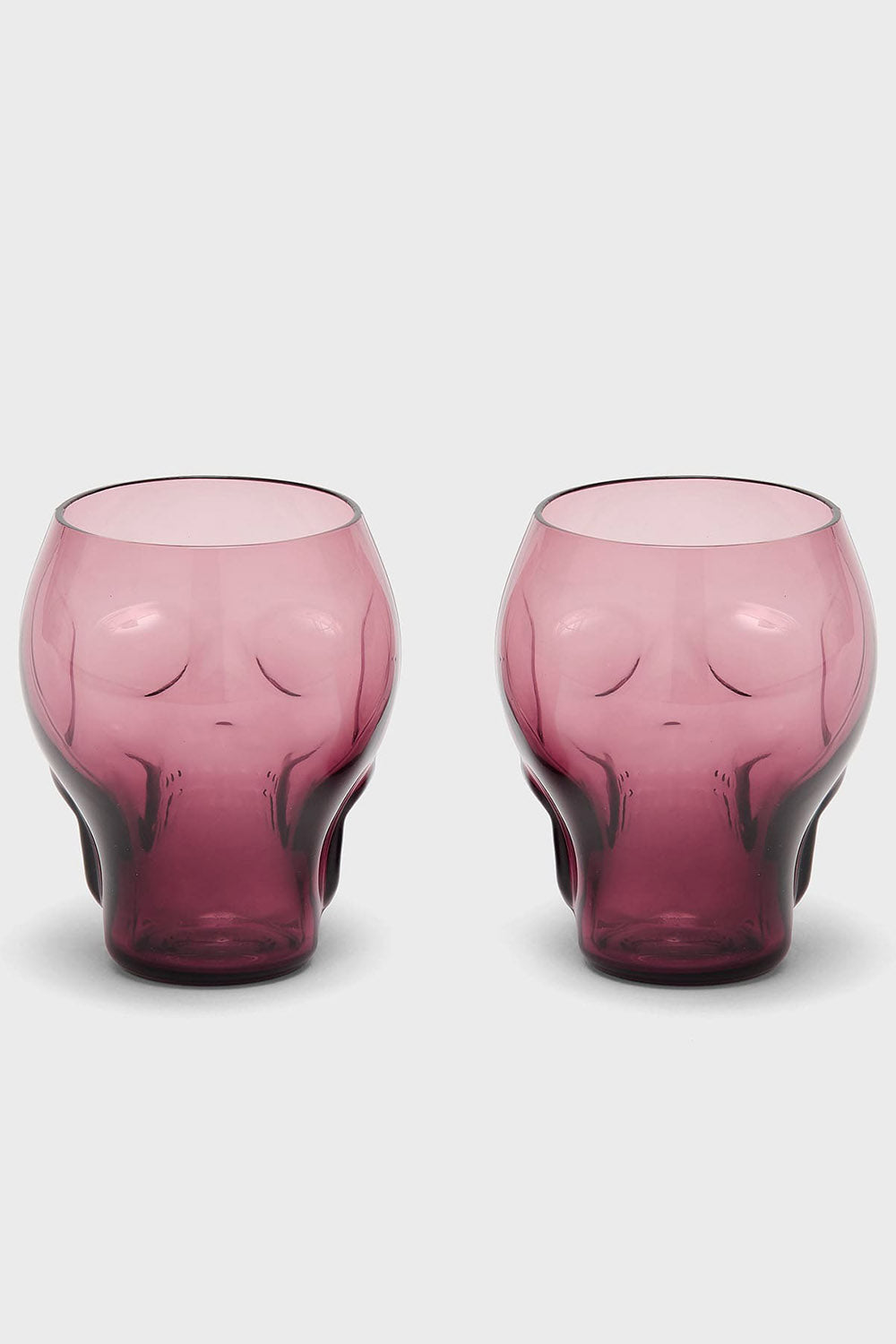 red glass skull cup