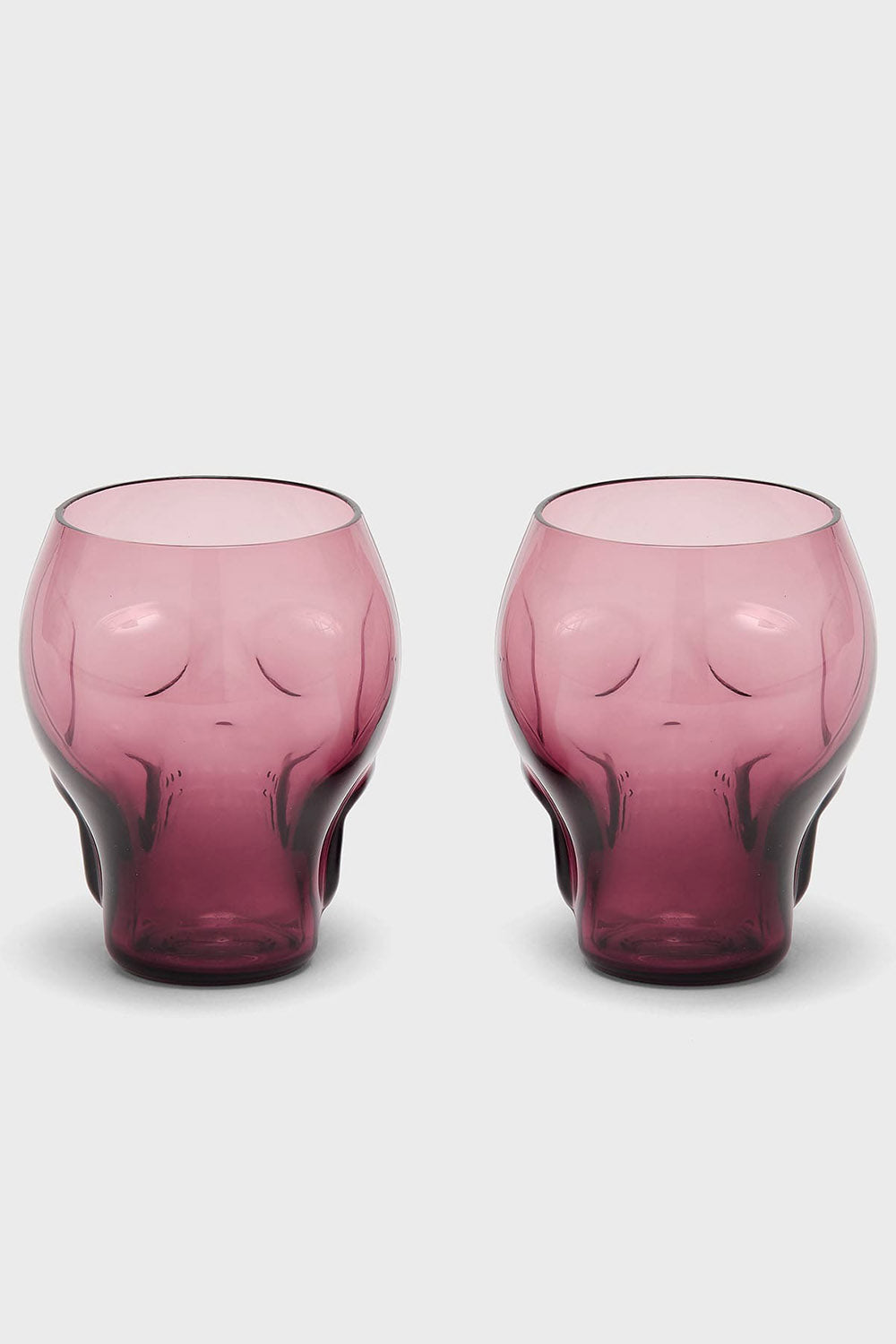 red glass skull cup