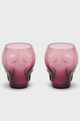 red glass skull cup