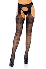 suspender cutout lace stockings 