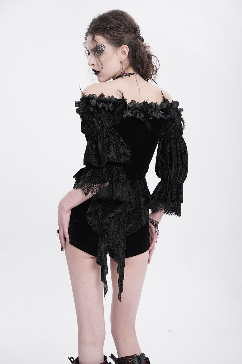 lace cuff gothic renaissance top