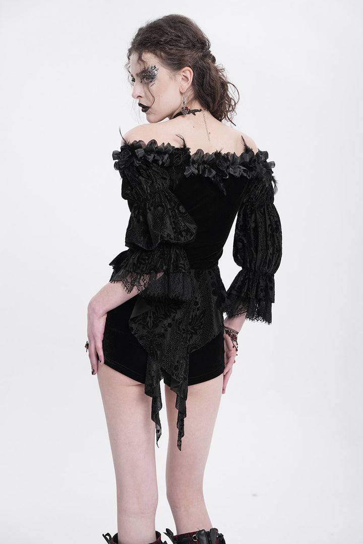 lace cuff gothic renaissance top