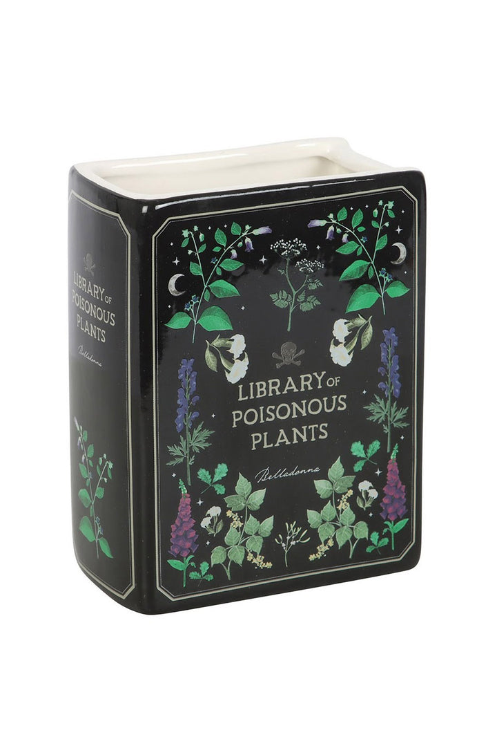 witchy goth book-shaped flower vase