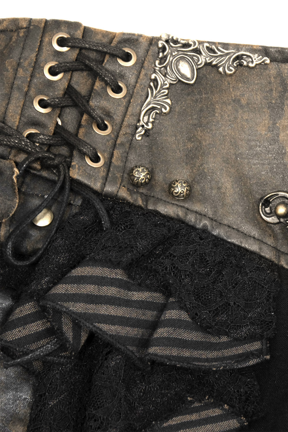 asymmetric high-waisted short ruffled skirt