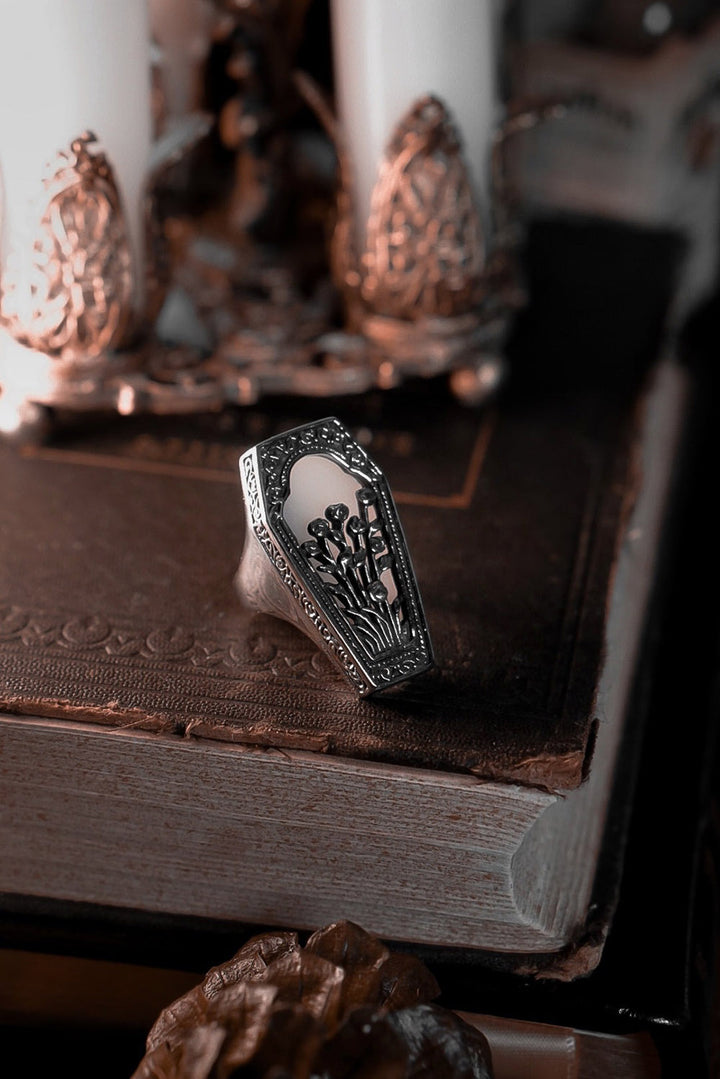 spooky coffin ring