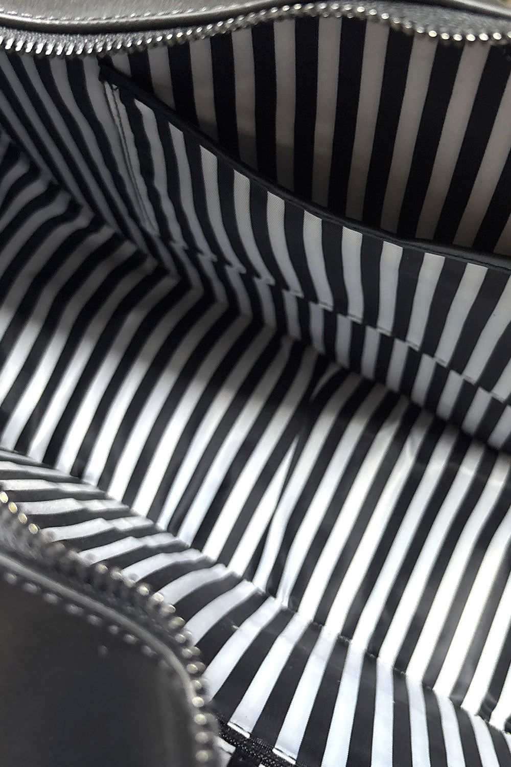 inside lining of a moth backpack