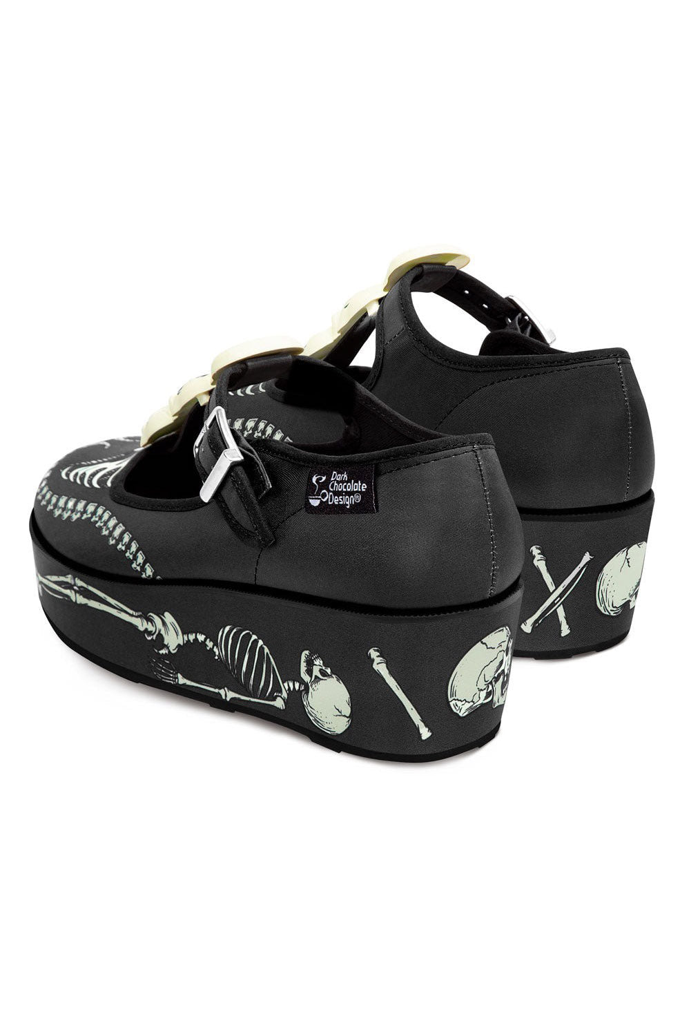 goth platform skull shoes by hot chocolate designs