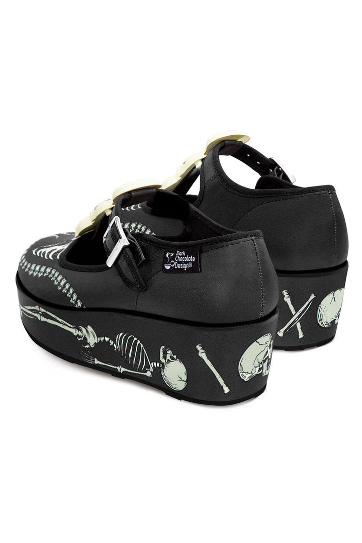 goth platform skull shoes by hot chocolate designs