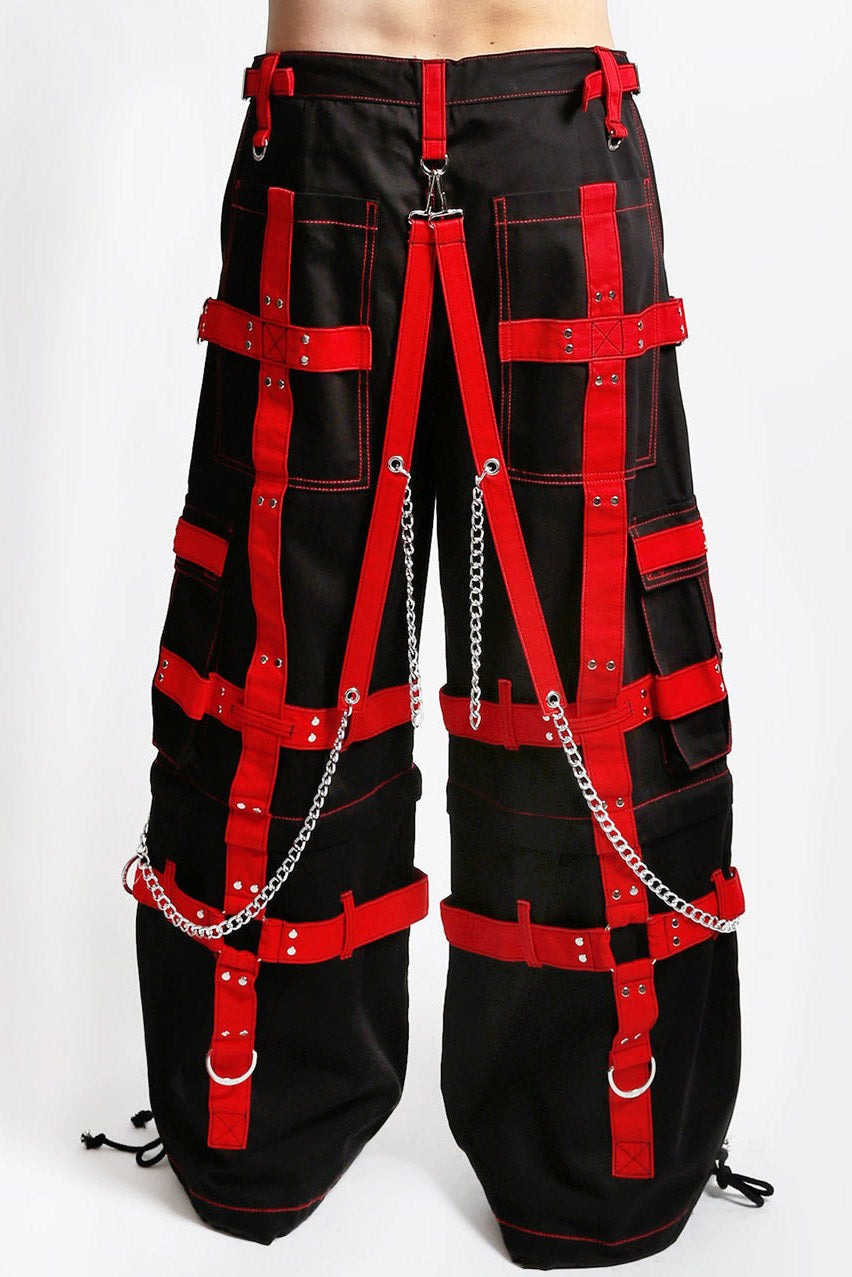 red and black cargo pants by tripp NYC 