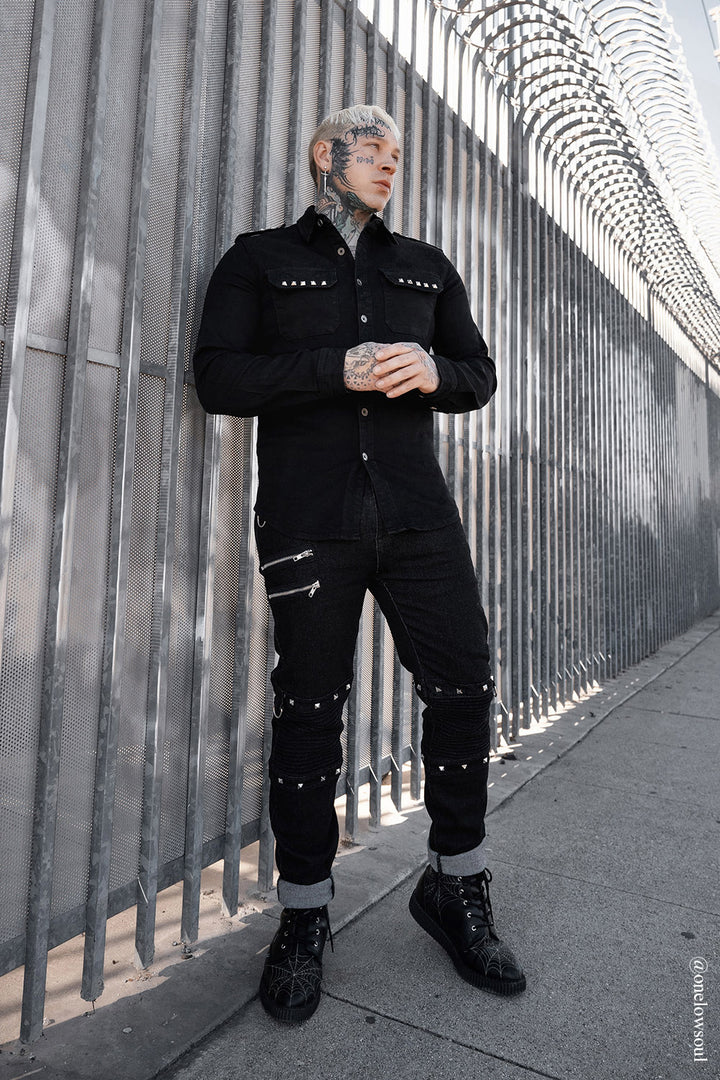 plus size mens goth pants