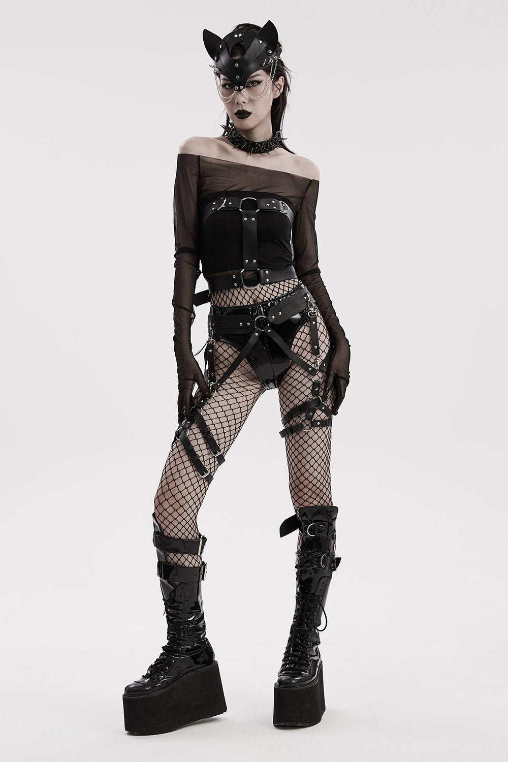 sexy goth harness