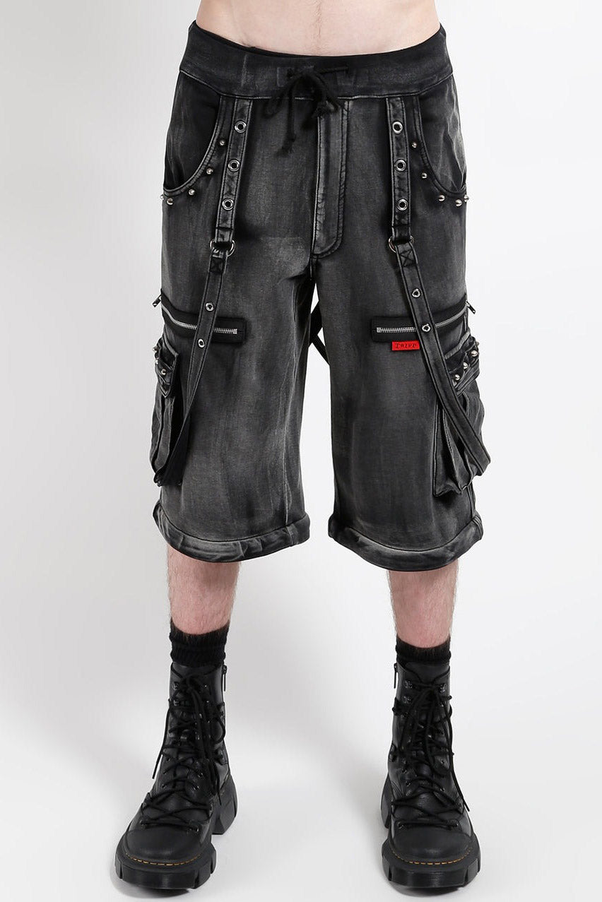 mens grunge goth long shorts 