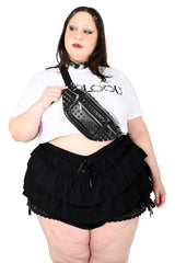 black vegan leather studded fanny pack bag by foxblood