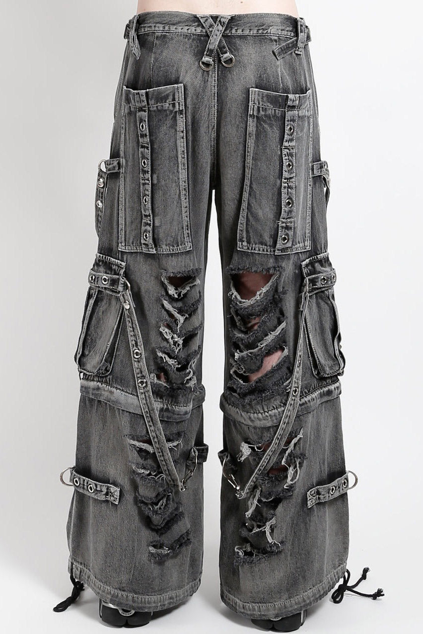 grunge gothic distressed jeans