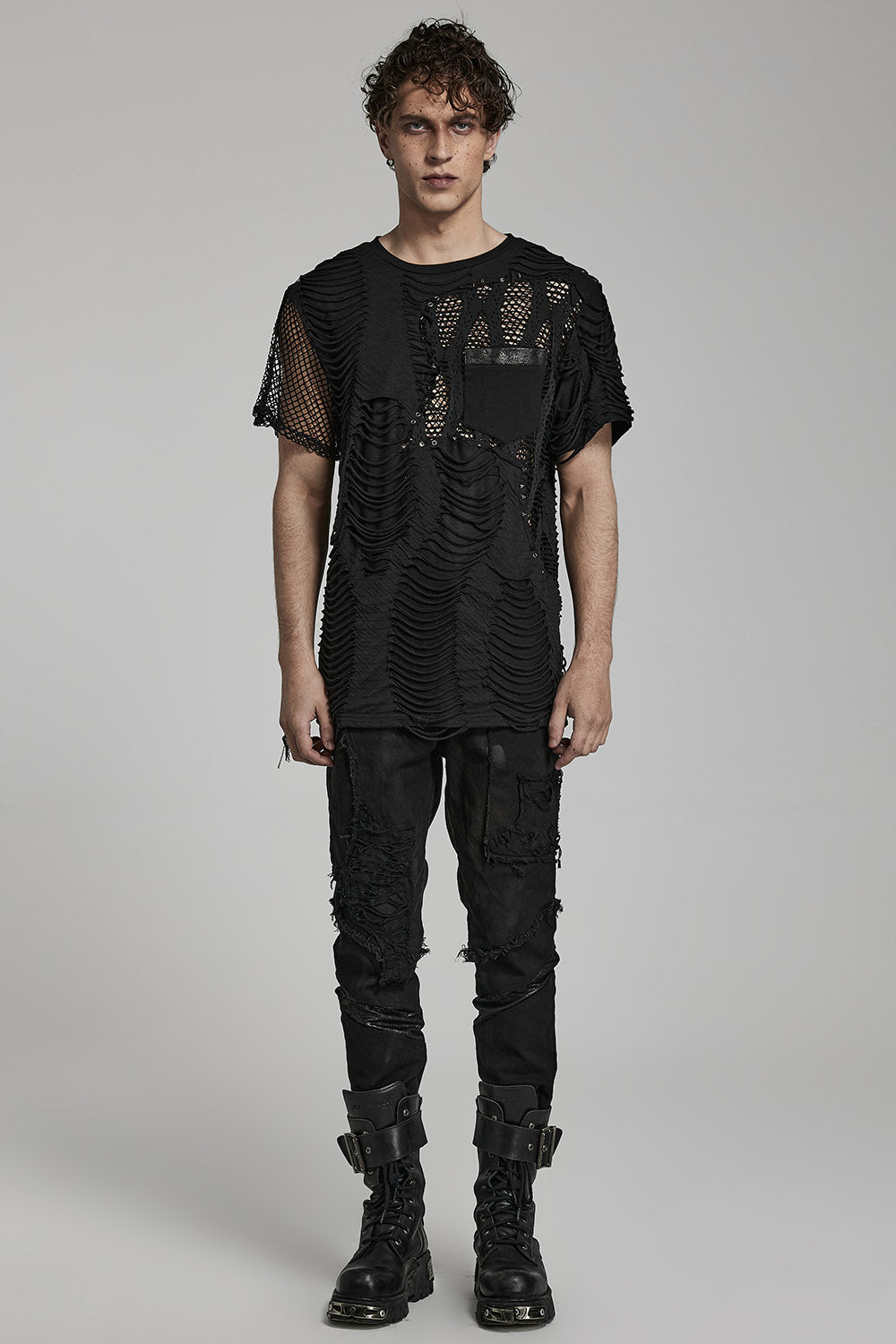 mens shredded t-shirt