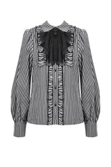 womens lace collar victorian goth shirt
