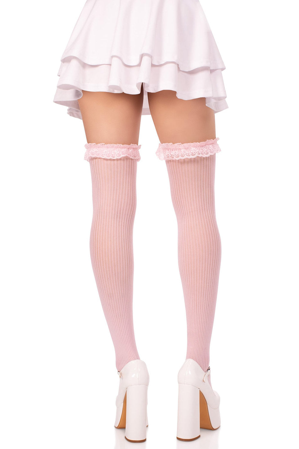 bow garter thigh highs