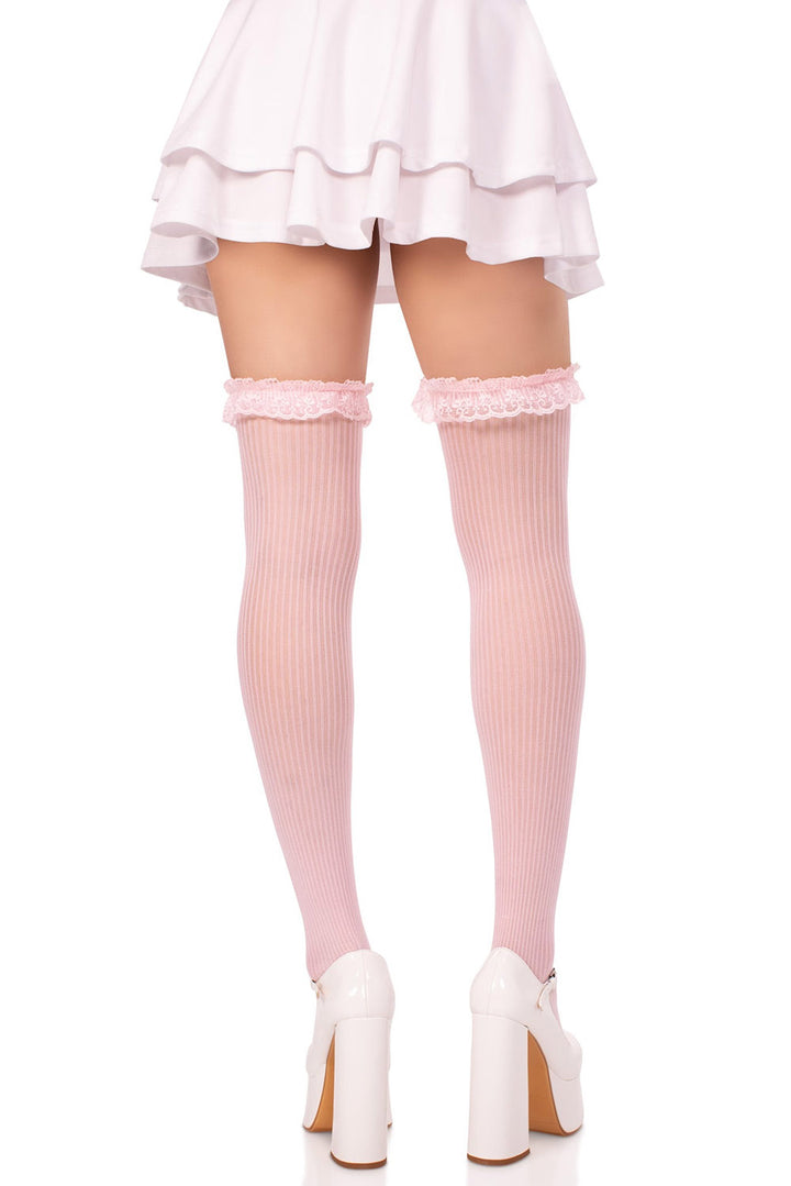 bow garter thigh highs