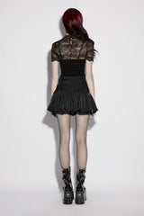 high waisted womens black lace-up bloomers