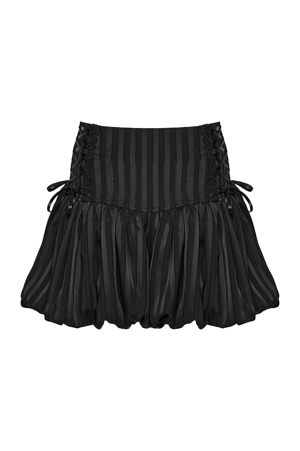 steampunk womens black lace-up bloomers