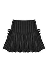 steampunk womens black lace-up bloomers