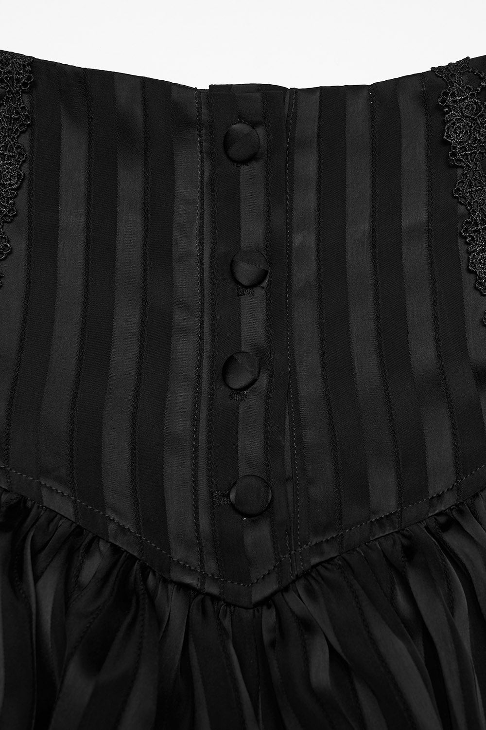 embroidered buttoned womens black lace-up bloomers