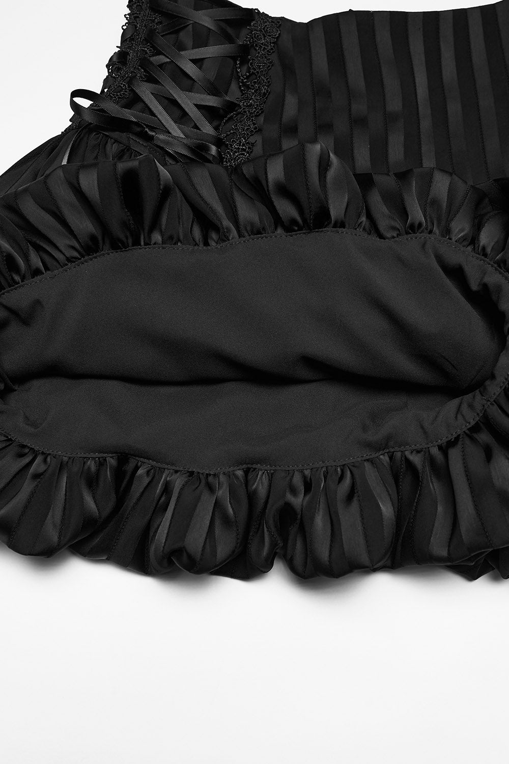 circus inspired womens black lace-up bloomers