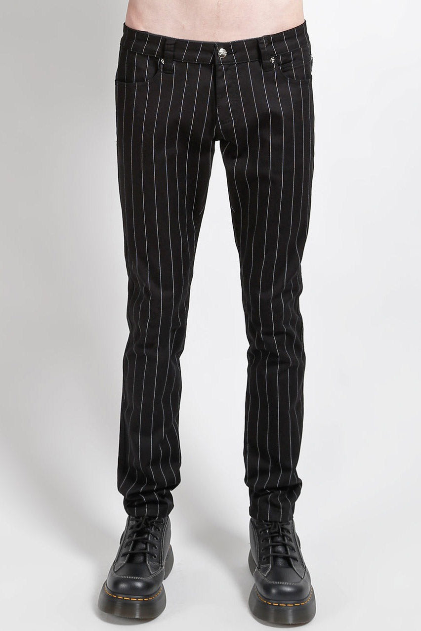 mens pinstripe skinny jeans