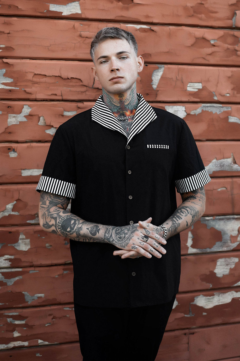 goth button down shirt by lively ghosts 