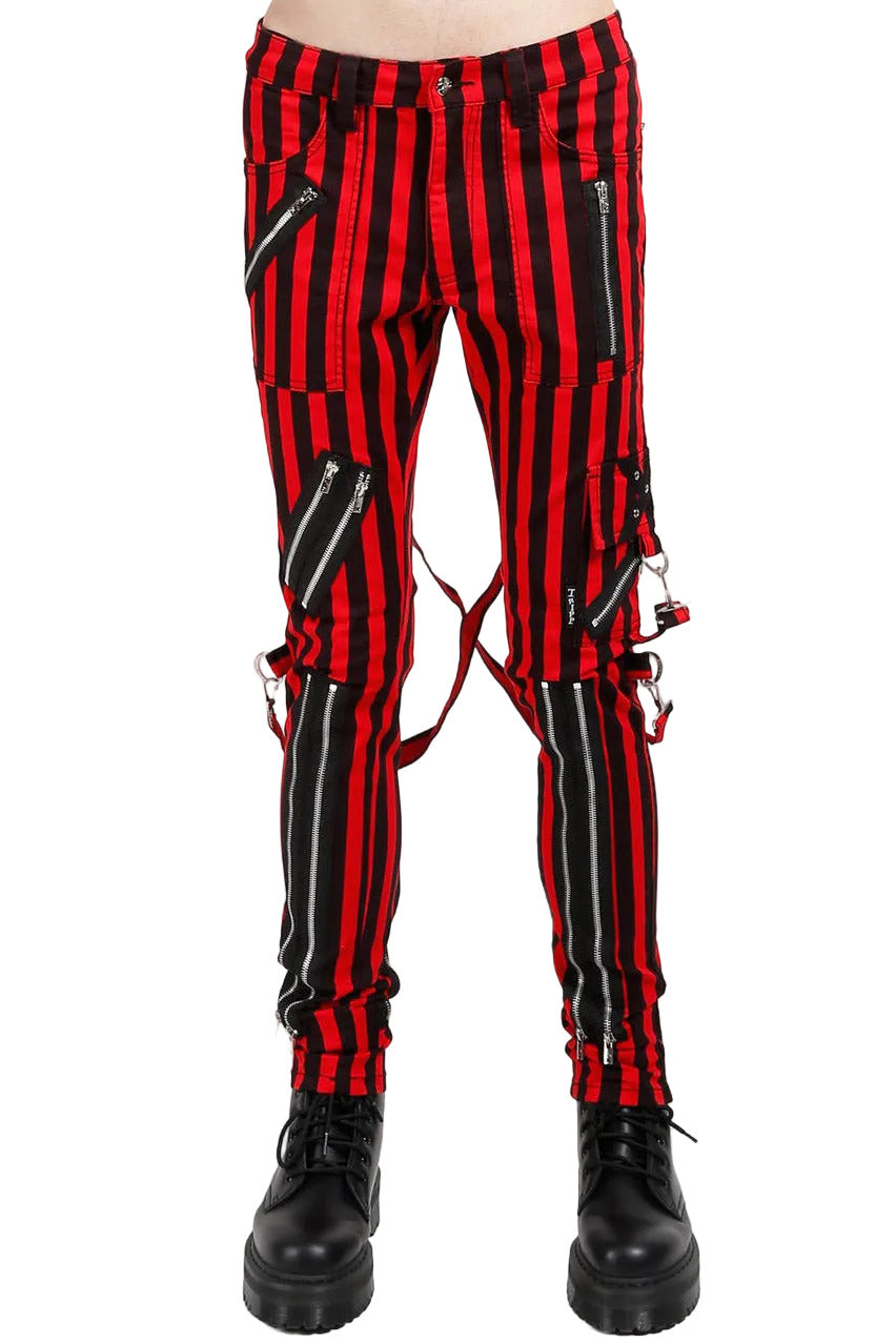 mens emo striped skinny jeans