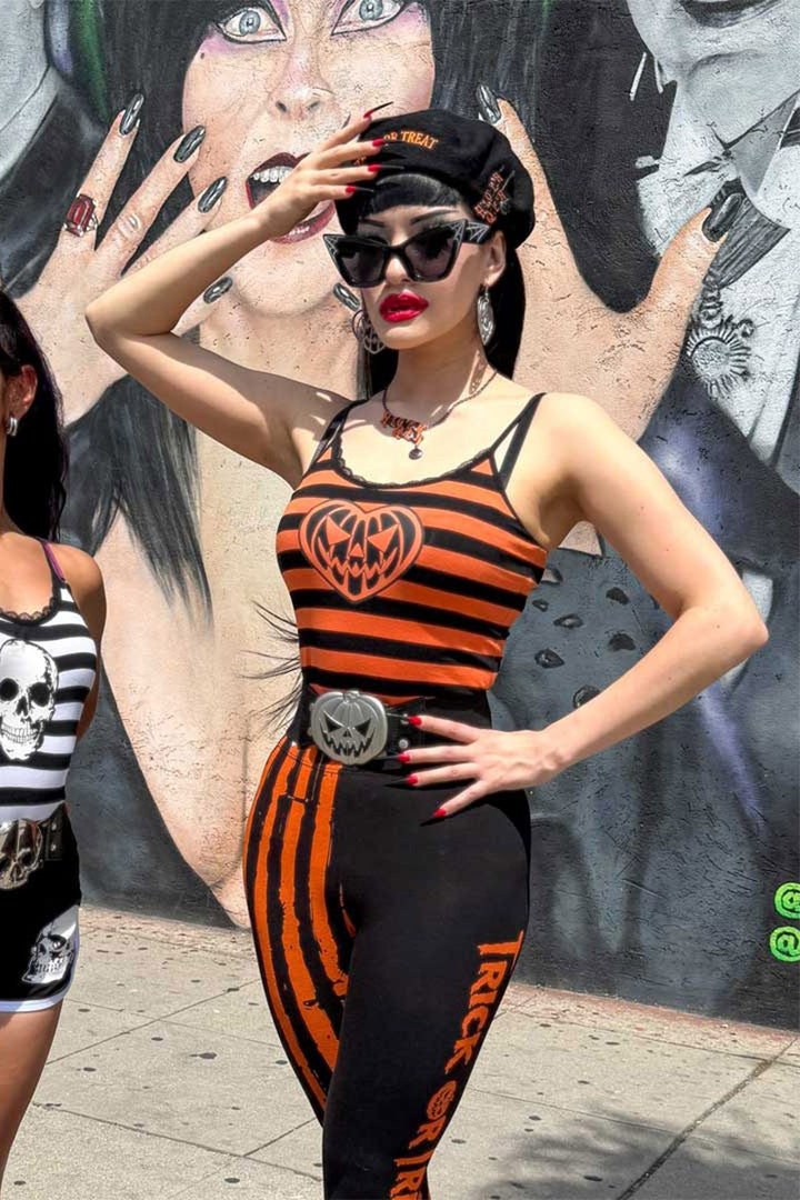 womens striped emo tank top
