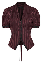 gothic striped steampunk blouse