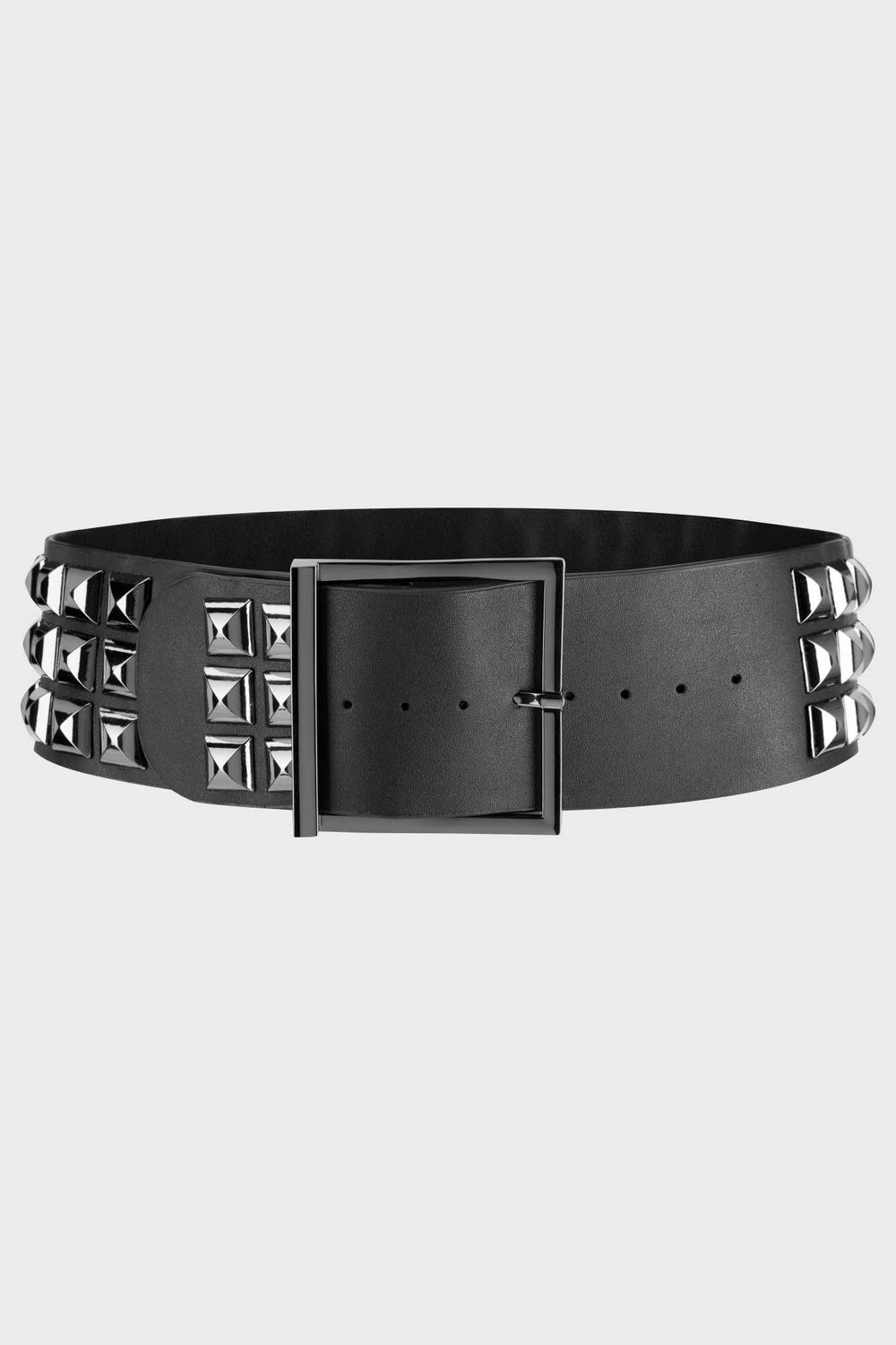 pyramid studded wide belt