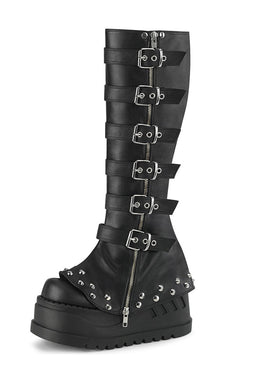 Black Mausoleum Knee-High Boots [STOMP-223]