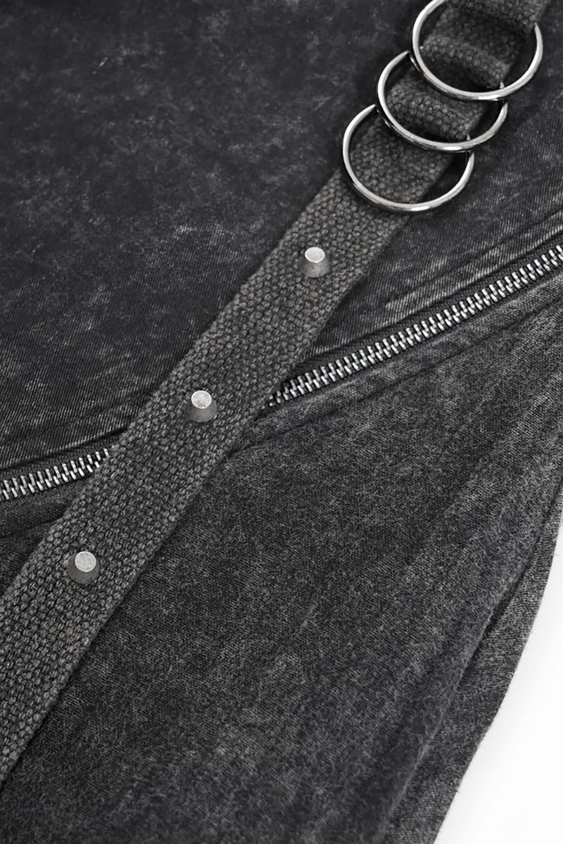 mens grunge goth studded baggy jeans