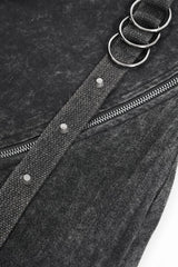 mens grunge goth studded baggy jeans