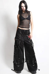 womens mall goth black denim cargo tripp NYC pants