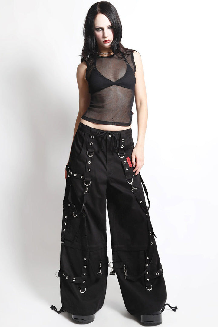 womens mall goth black denim cargo tripp NYC pants