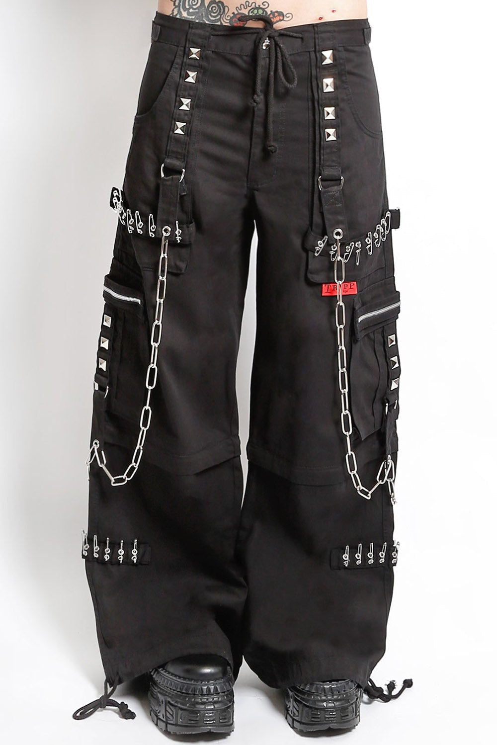 mall goth safety pin emo baggy pants for women