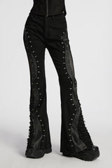 womens baggy goth bell bottoms 