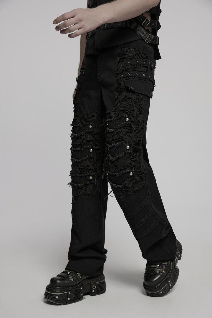 baggy cargo goth pants