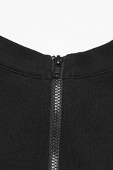 womens zippered punk tank top with studs