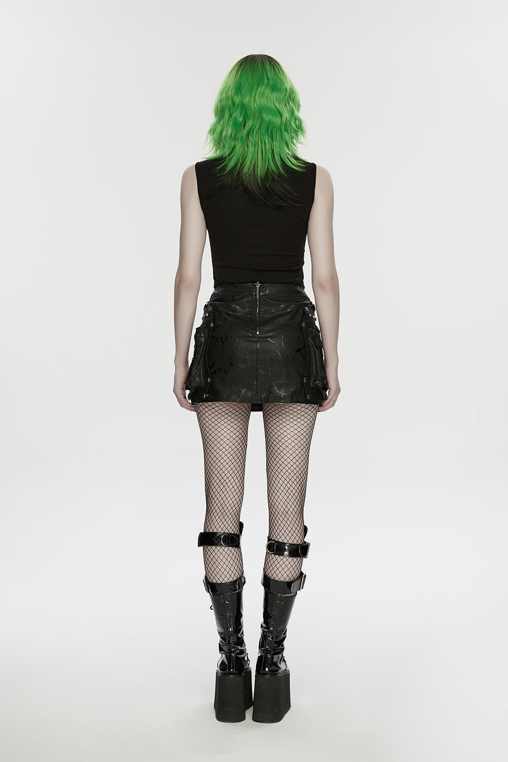 womens sleeveless punk tank top with studs