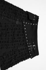 womens safety pin scene girl mini skirt by punk rave 