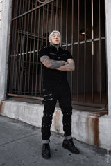 mens emo collared shirt