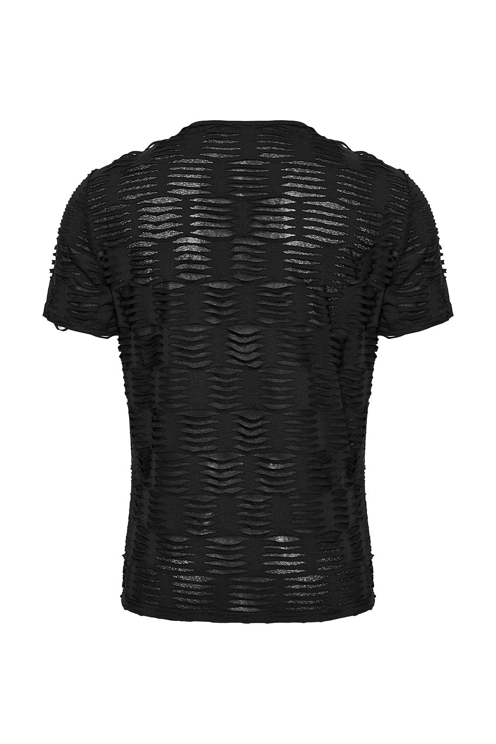 studded distressed short sleeve shirt