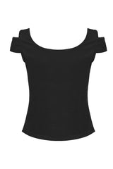 womens cold-shoulder d-ring top