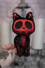 day of the dead dia de los muertos kitty cat plush keyring for gothic adults 