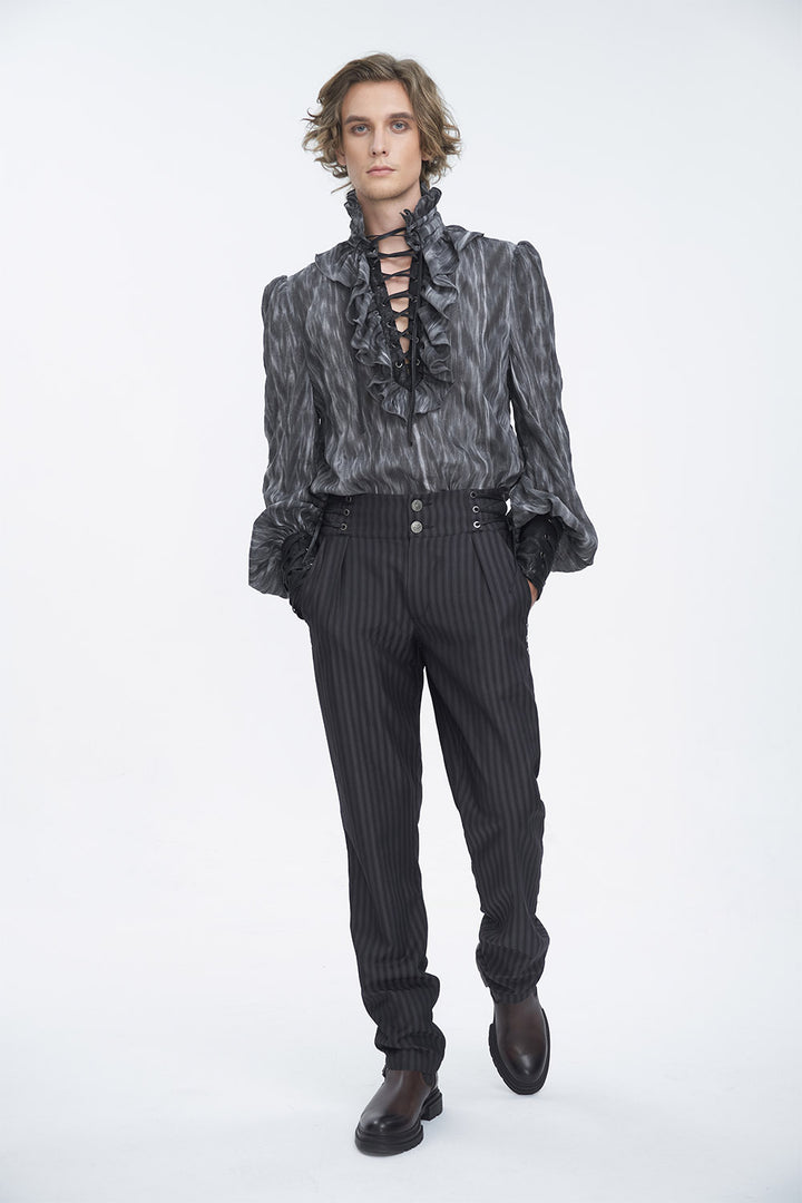 mens steampunk striped pants