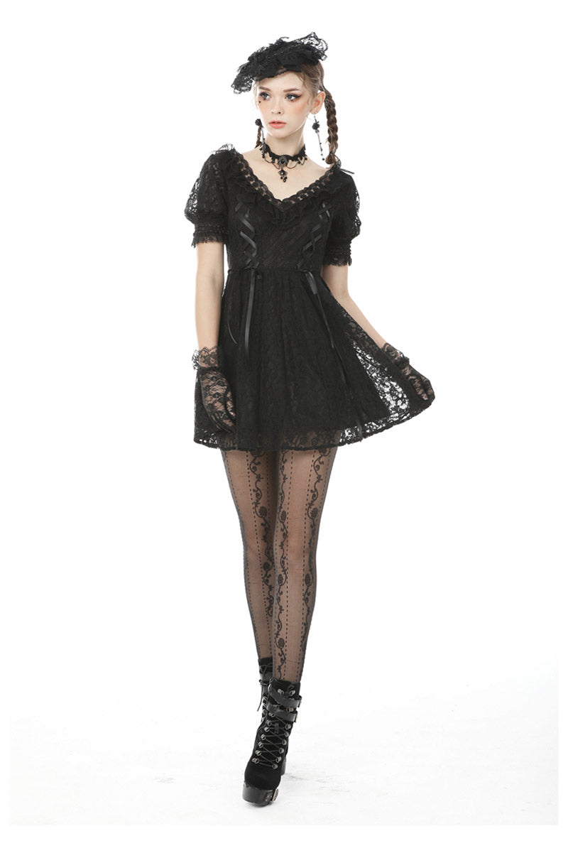 puffed sleeve gothic dress
